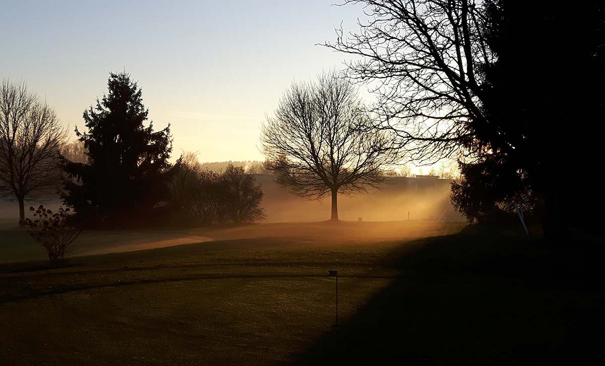 Golfplatz Ravensburg im Nebel